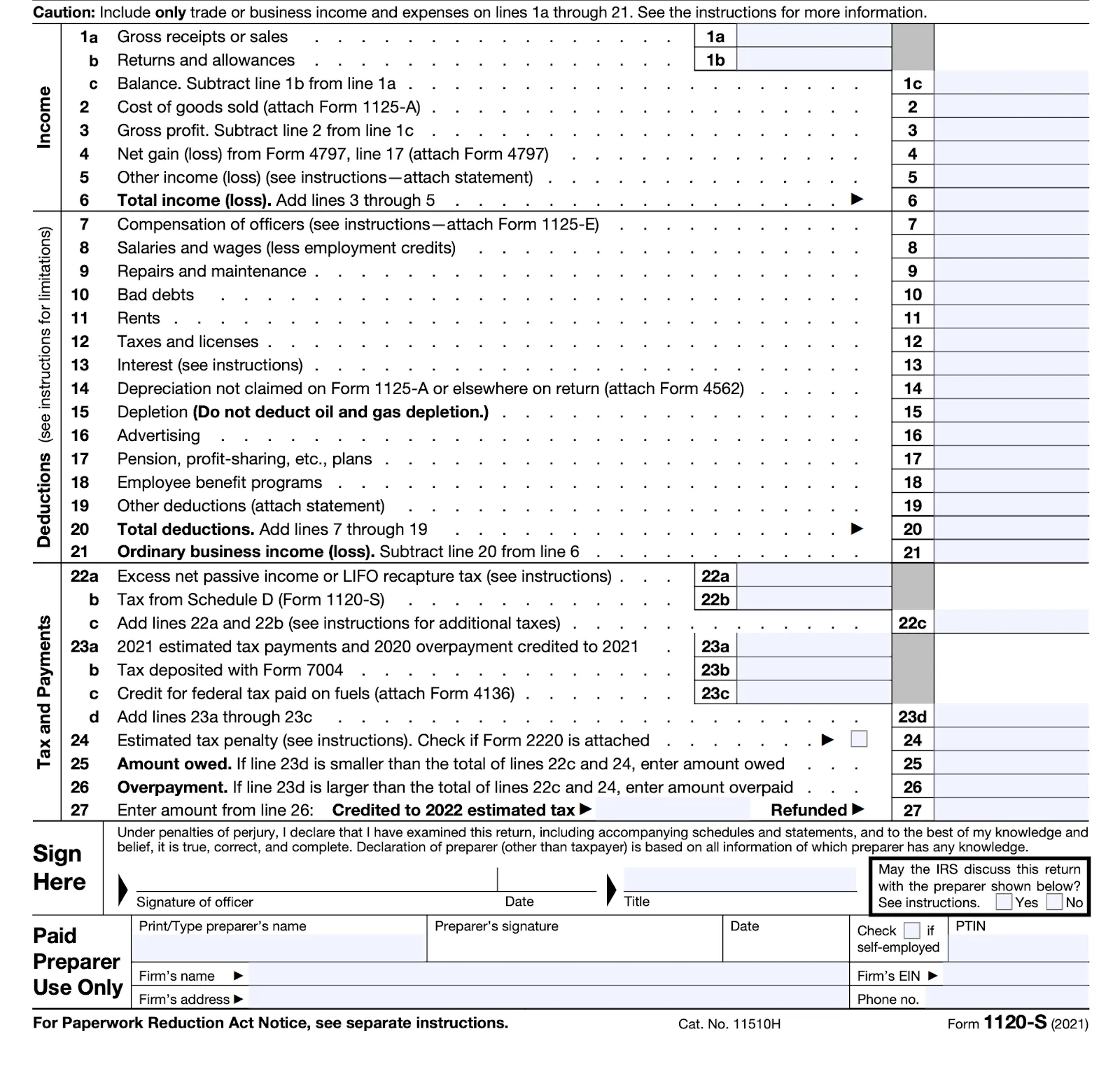 Form 1120-S